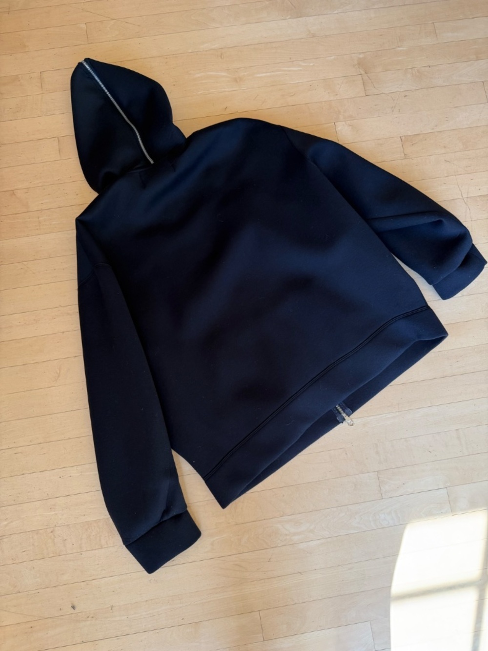 The Frankie Shop Black calder neoprene hooded jacket,OS GP1527 - Picture 2 of 5